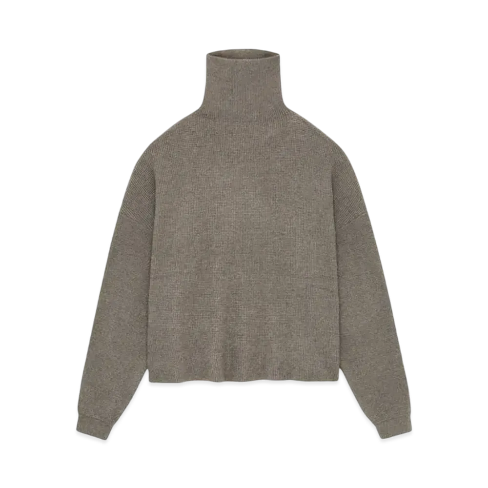 FEAR OF GOD Essentials Women's Waffle Turtleneck "Heather Gray"