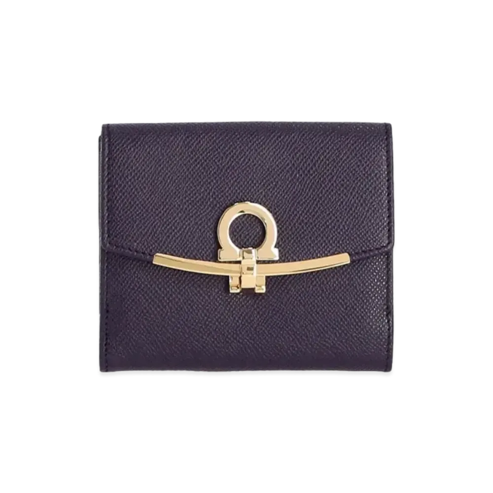 Salvatore Ferragamo Bi-Fold Wallet "Deep Purple"