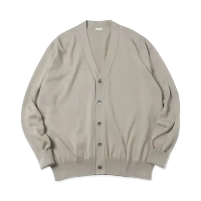 A.PRESSE Cotton Knit Cardigan "Sage"