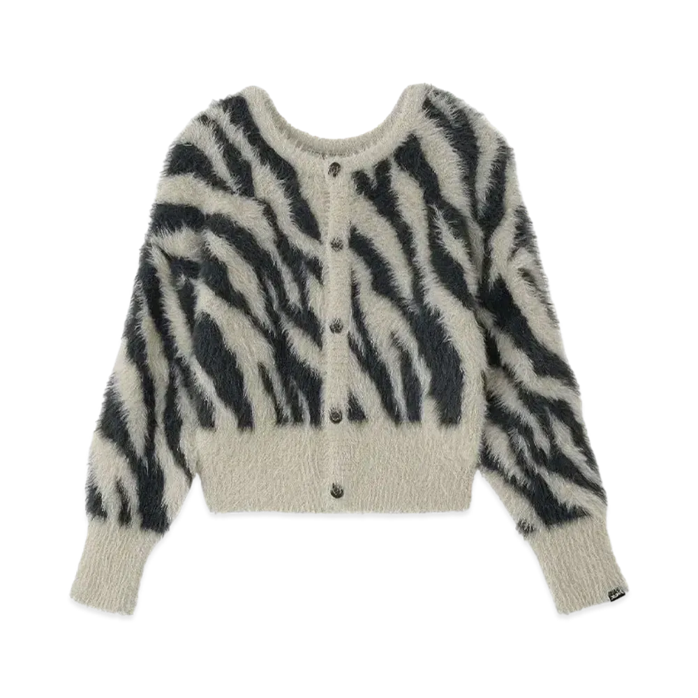 X-Girl Zebra 2Way Knit Cardigan "Beige"