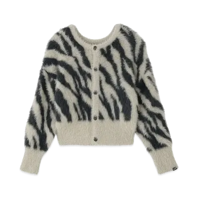 X-Girl Zebra 2Way Knit Cardigan "Beige"