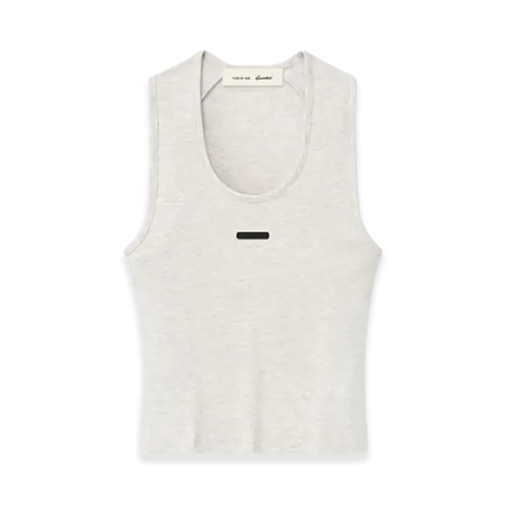 FEAR OF GOD ESSENTIALS Women's Rib Fitted Tank "Oatmeal Heather"