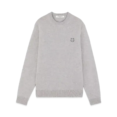 Maison Kitsune Bold Fox Head Patch Regular Jumper "Light Grey Melange"