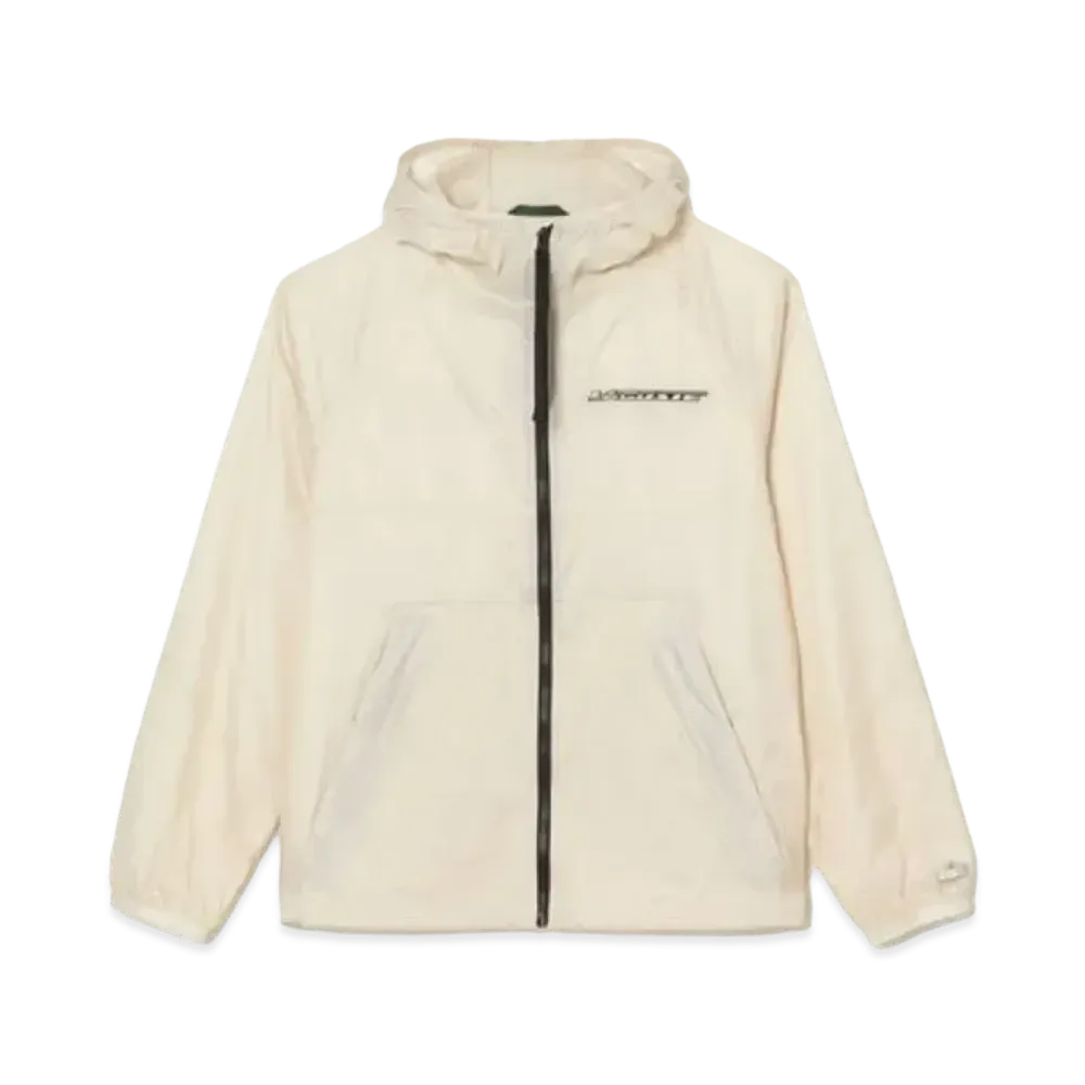 LACOSTE Grid Nylon Zip Up Jacket "White"