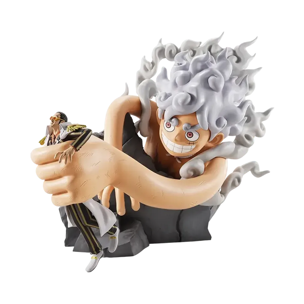 BANDAI "Ichiban Kuji" -One Piece Future Island Egghead ~Burst of Energy~- A Prize Monkey D. Luffy Gear 5 VS Borsalino Revible Moment