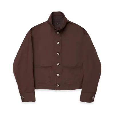 T.T Taiga Takahashi Women's Funnel Neck Coverall Jacket "Brown"