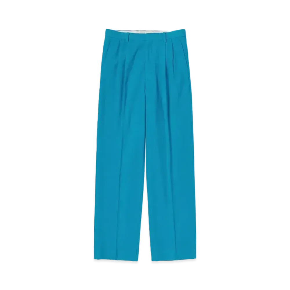 AURALEE Brushed Super Fine Wool Flannel Slacks "Light Blue"