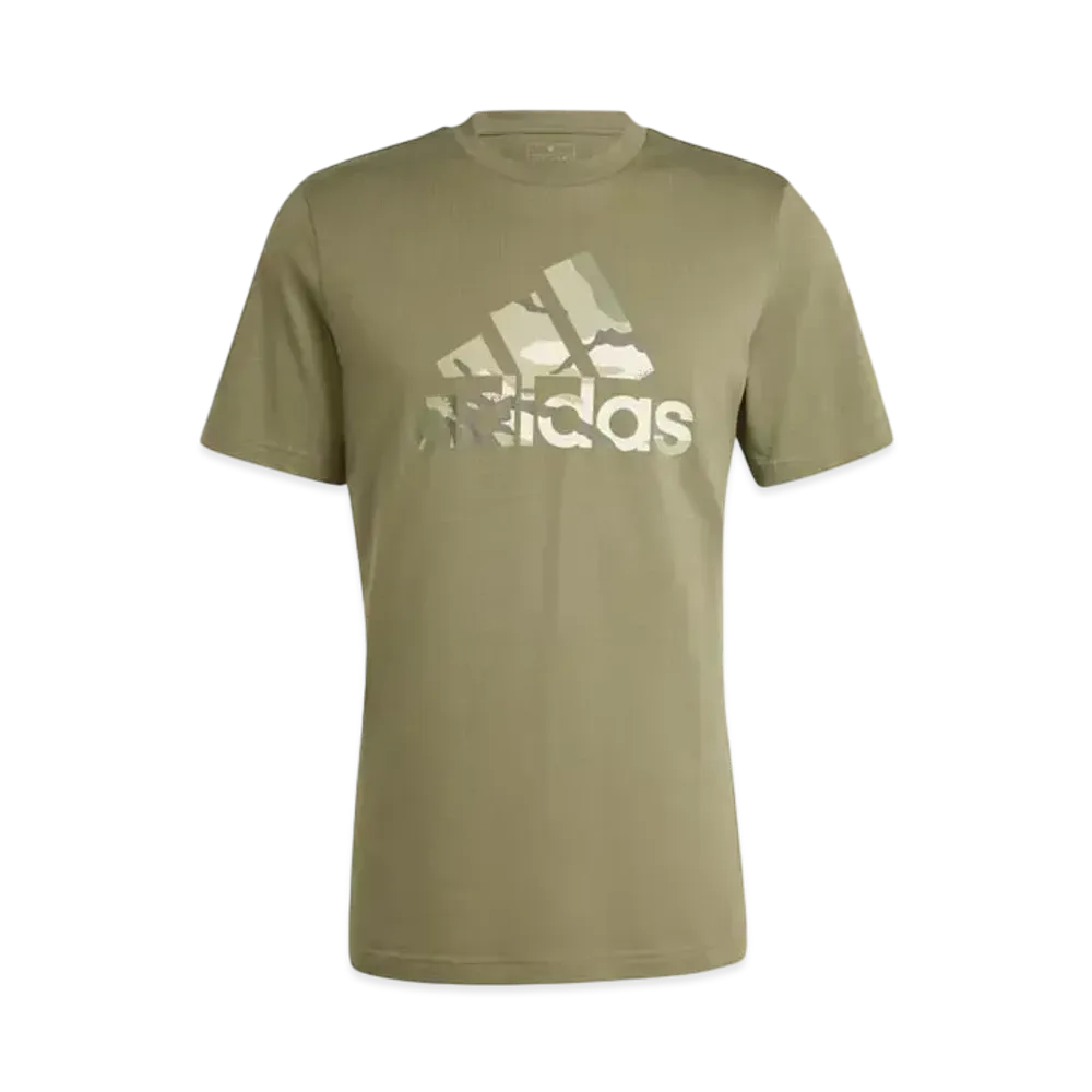 adidas Camo Badge of Sports Graphic Short Sleeve T-Shirt "Olive Strata"