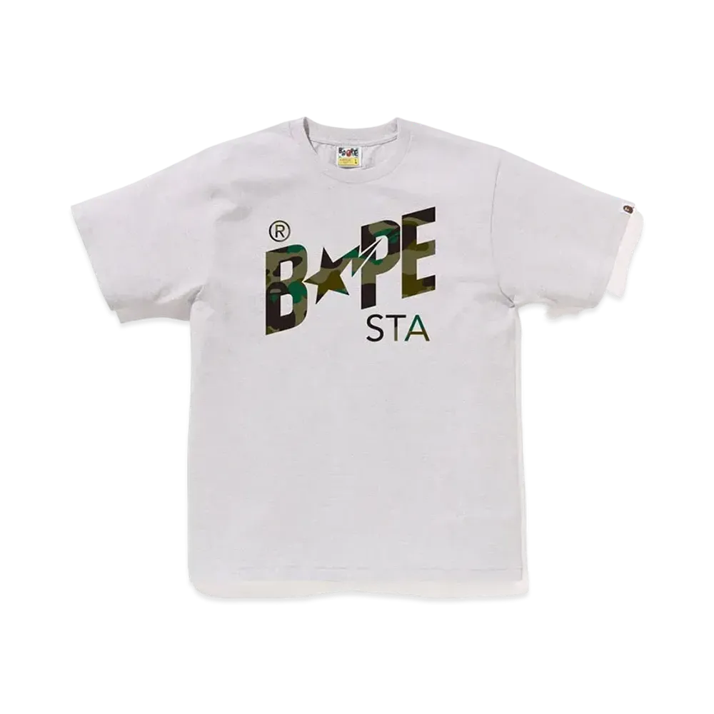 A BATHING APE 1st Camo Bape Sta Tee "Gray/Green"