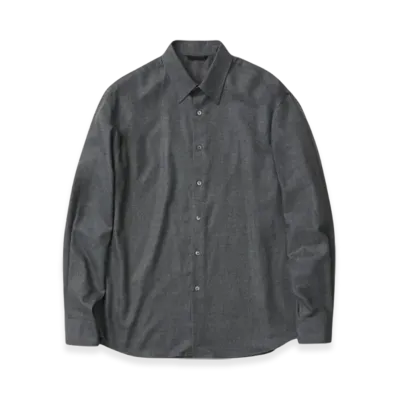 AURALEE Super Light Wool Shirt "Top Gray"
