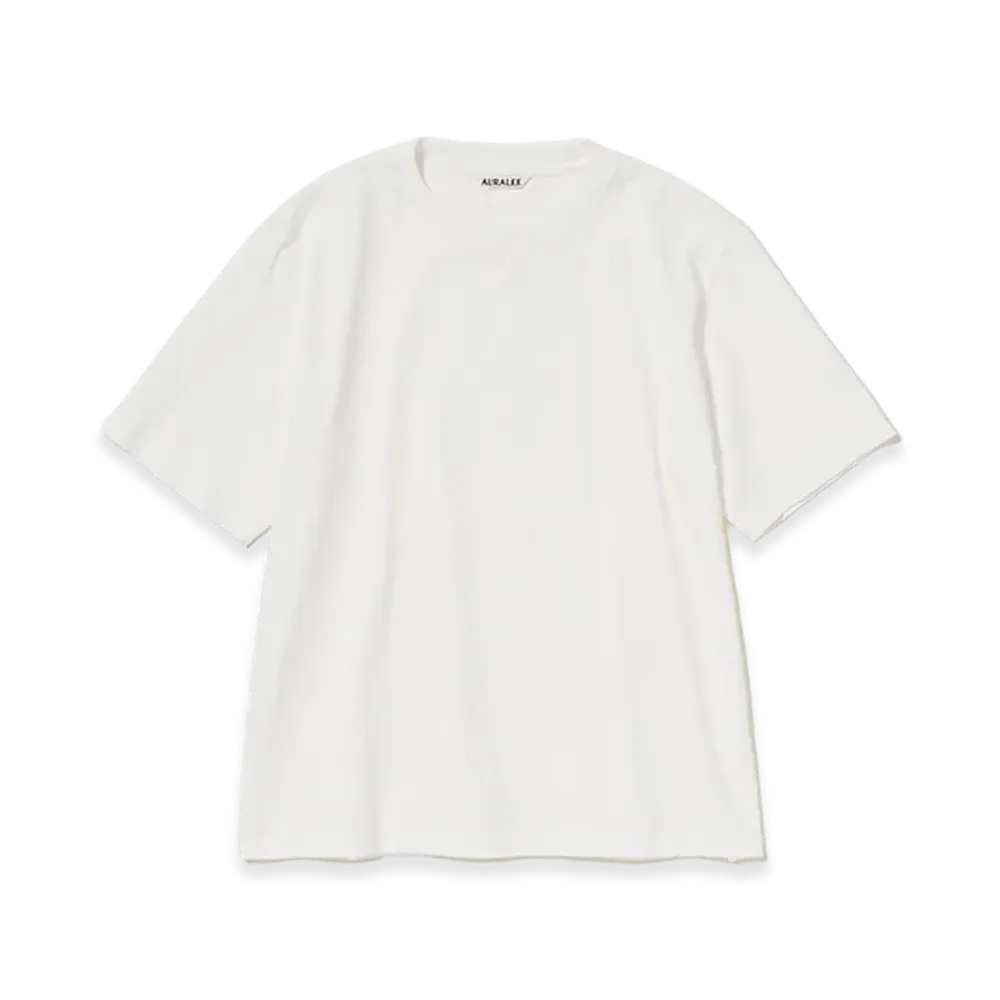 AURALEE Women's High Gauge Cotton Jersey Tee "White"