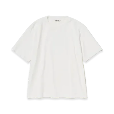 AURALEE Women's High Gauge Cotton Jersey Tee "White"