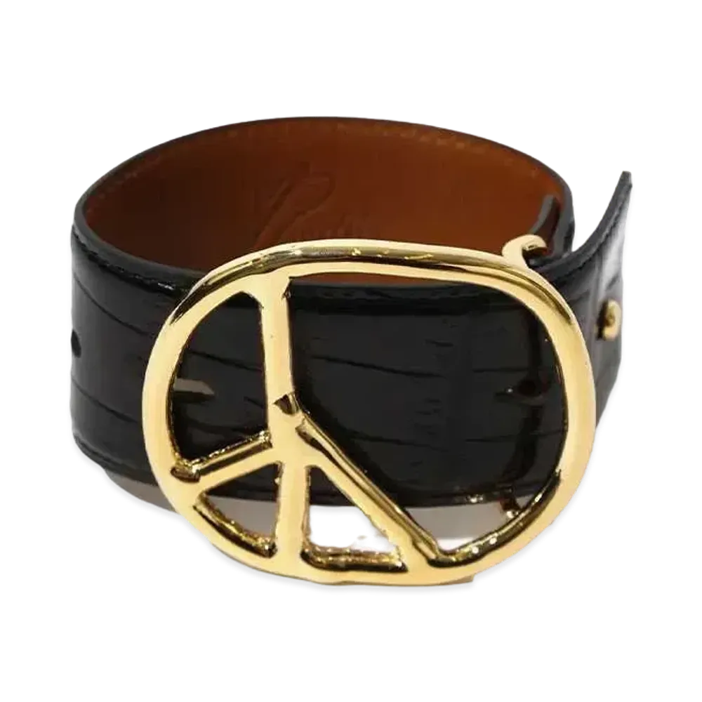 Needles Peace Buckle Bracelet Python "Gold"