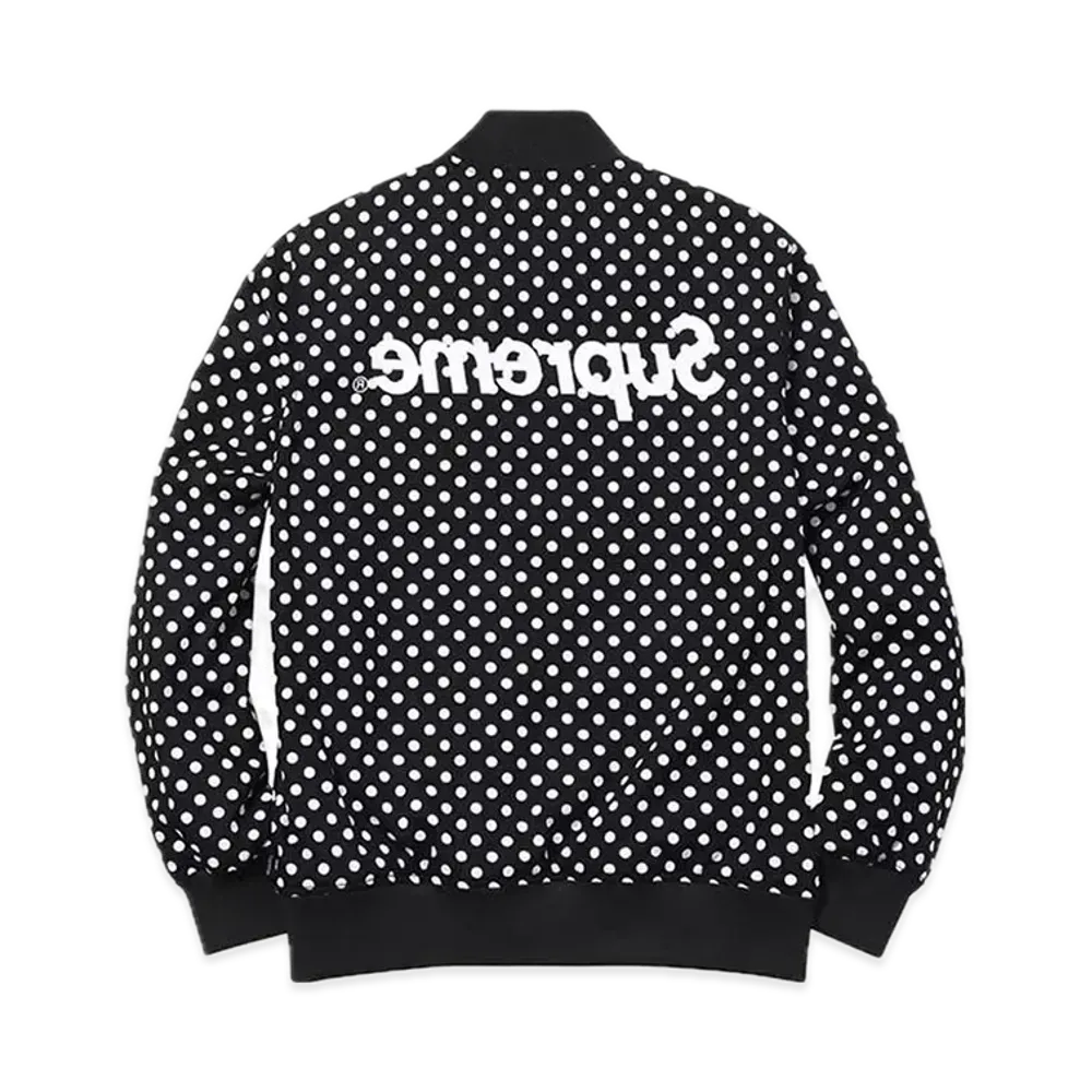Supreme x COMME des GARCONS SHIRT Reversible Varsity Baseball Jacket "Black"