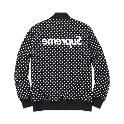 Supreme x COMME des GARCONS SHIRT Reversible Varsity Baseball Jacket "Black"