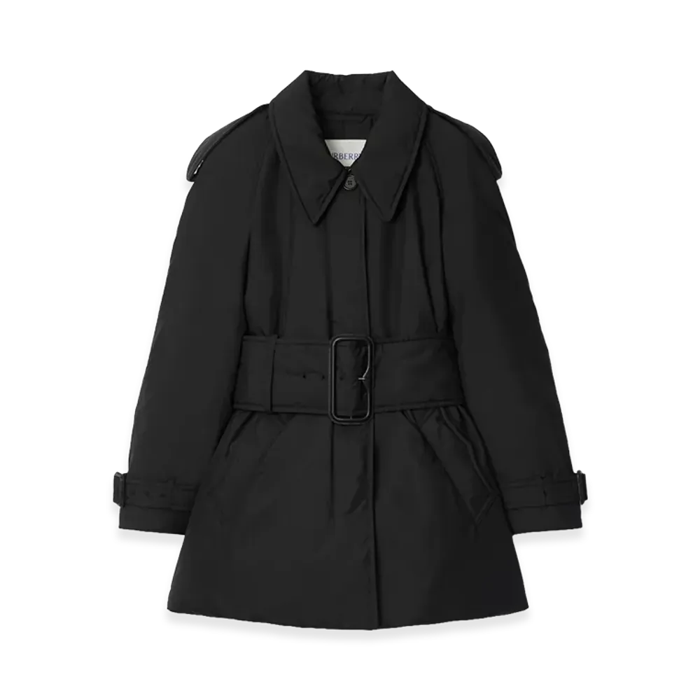 Burberry Women's Belted Berryhill Padded Car Coat "Black"