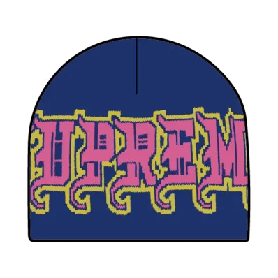 Supreme New Era Outline Beanie "Navy"