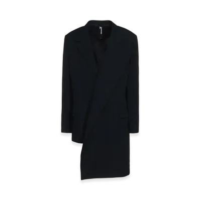 Ground Y Wool Gabardine Asymmetrical Jacket "Black"