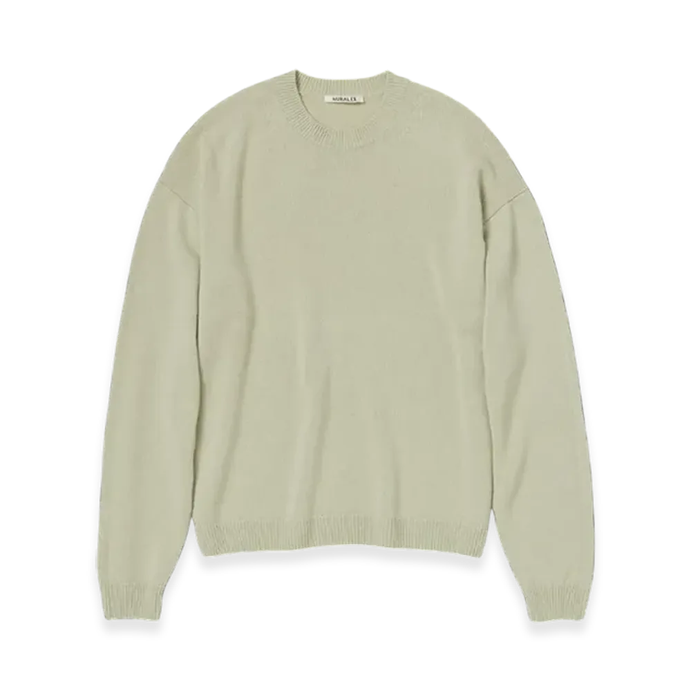 AURALEE Baby Cashmere Knit P/O Top "Light Khaki"