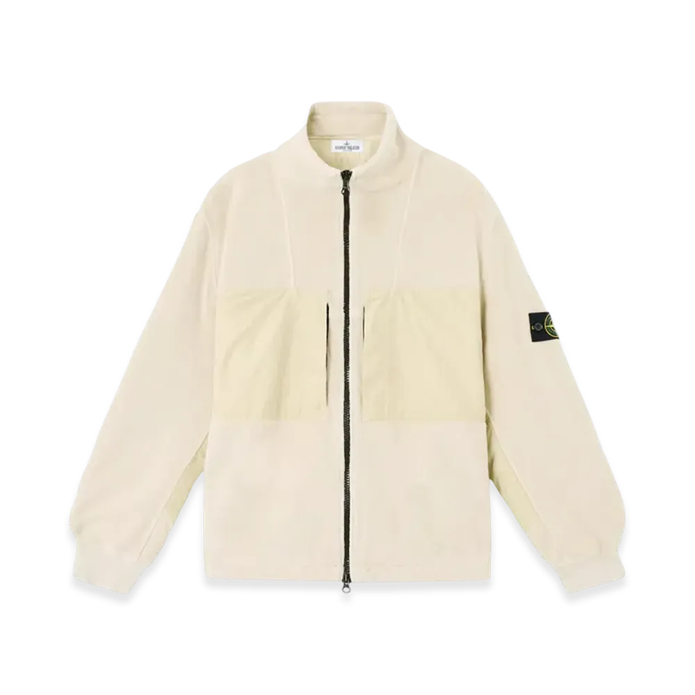 Stone Island 46753 Cotton Pile with Nylon-TC Track Top with Anti-Drop - 24FW "Off White"