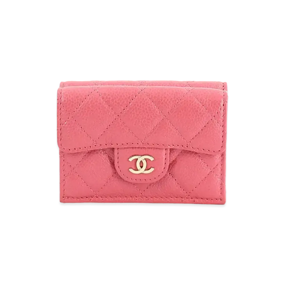 CHANEL Soft Caviar Skin Classic Small Flap Wallet ”Pink”