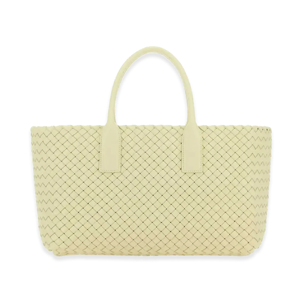 Bottega Veneta Women's Leather Cabat Handbag "Pastel Yellow"