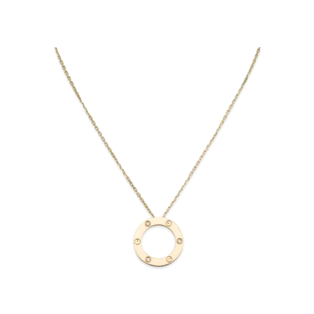 Cartier Love Necklace, 3 Diamonds