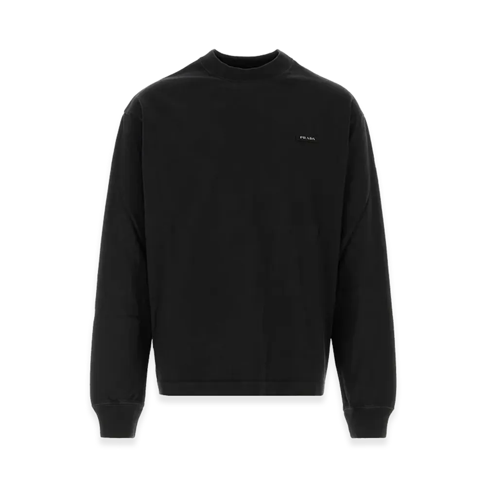 PRADA Cotton Sweatshirt "Black"