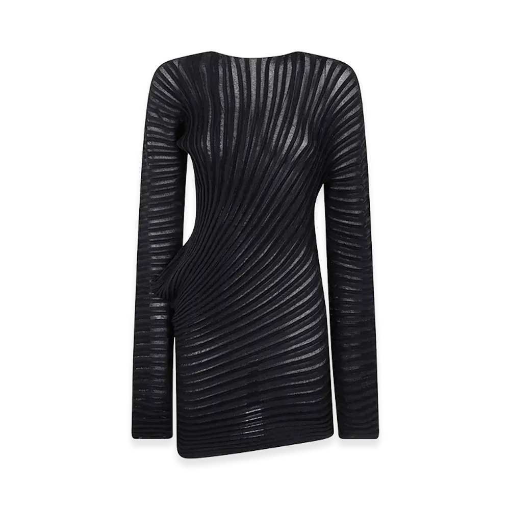 ISSEY MIYAKE Womens Stream Top "Black"