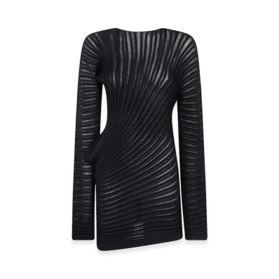 ISSEY MIYAKE Womens Stream Top "Black"