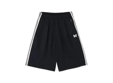 NEEDLES x LHP H.D.Track Pant Shorts - Poly Smooth "Black/White"