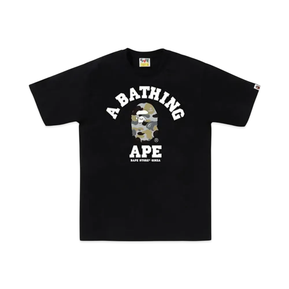 A BATHING APE Bape Store Ginza Camo College Tee "Black"