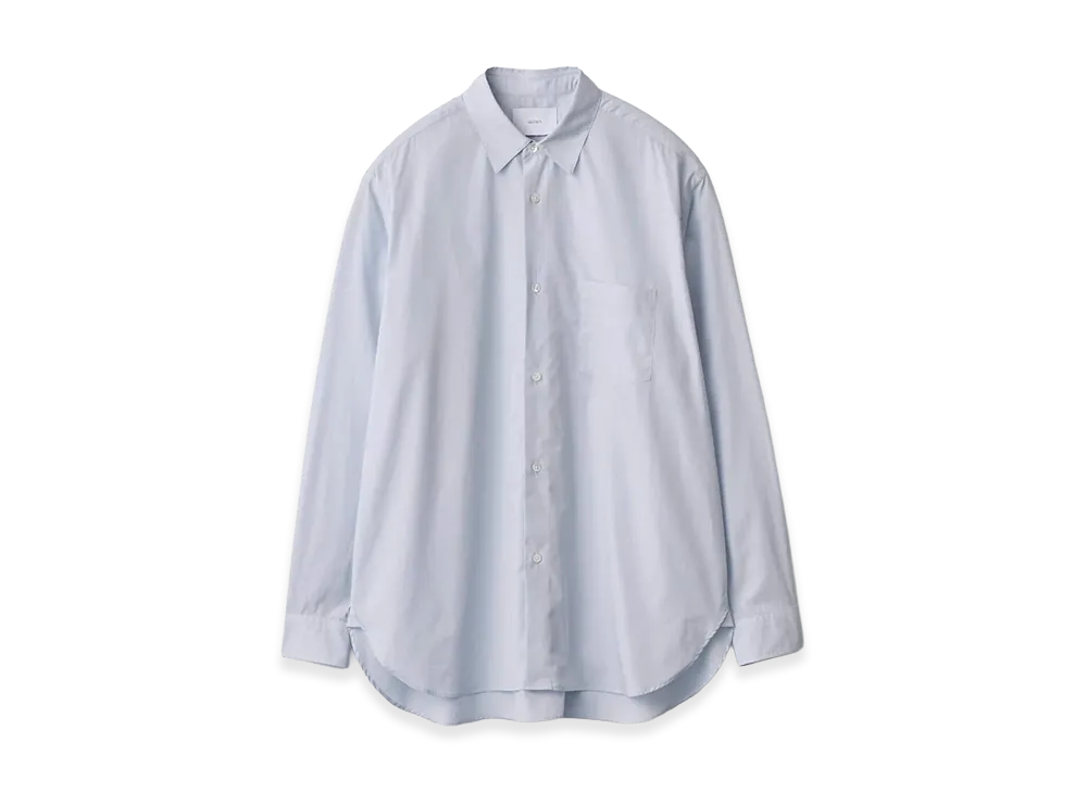 ssstein Pima Cotton Oversized Regular Collar Shirt "Off Blue"