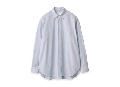 ssstein Pima Cotton Oversized Regular Collar Shirt "Off Blue"