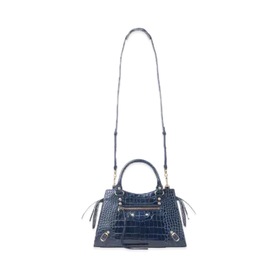 BALENCIAGA Women's Neo Classic Small Top Handle Bag "Navy"