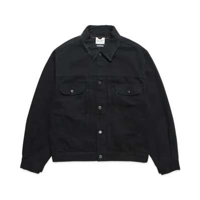 WACKO MARIA x Wrangler Washed Denim Trucker Jacket "Black"
