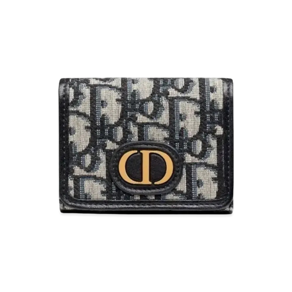 Dior 30 Montaigne Compact Wallet "Blue"