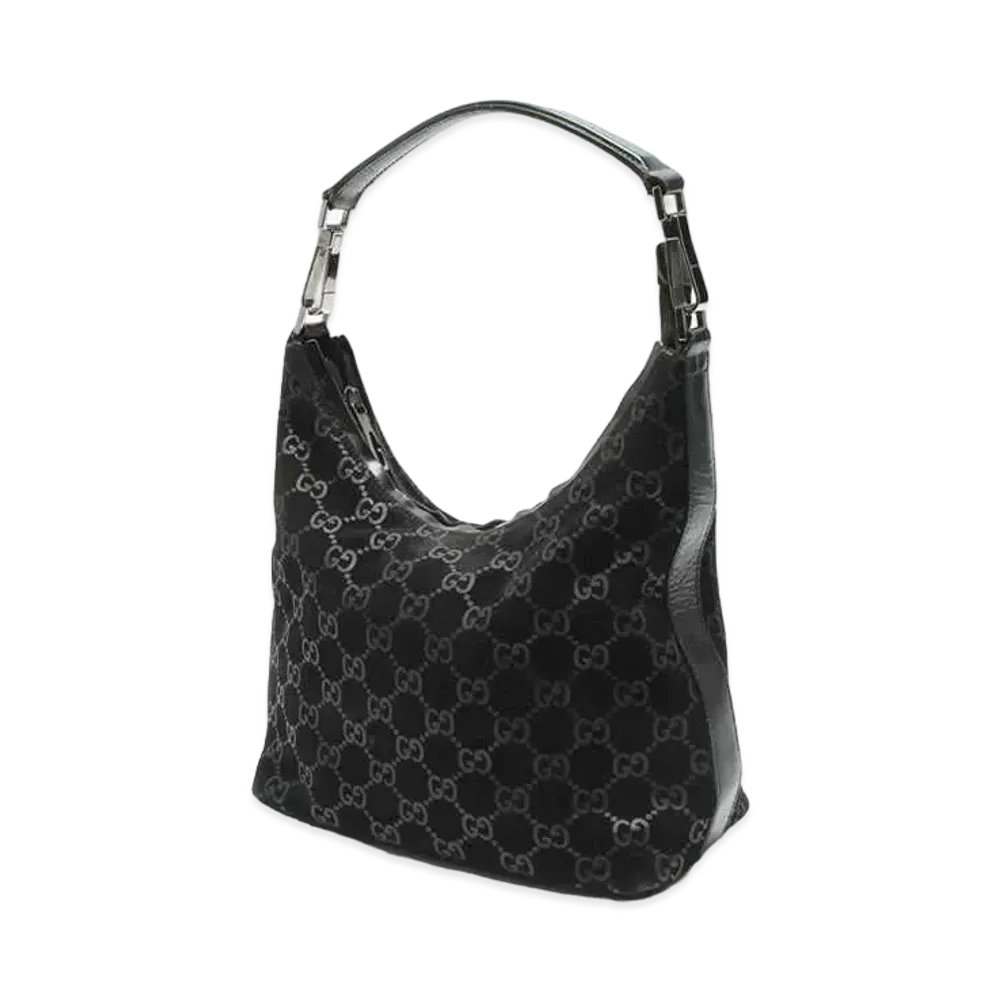 GUCCI Canvas Shoulder Bag "Black"