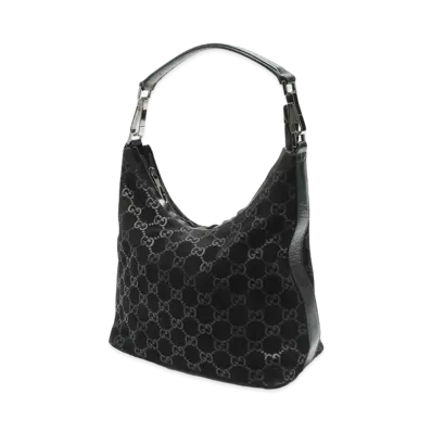 GUCCI Canvas Shoulder Bag "Black"