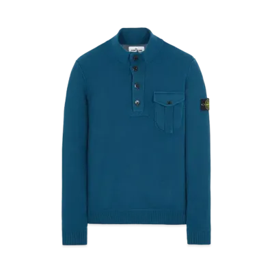 Stone Island 522B6 GEELONG WOOL "Teal"