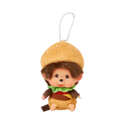 Sekiguchi M's BURGER Monchhichi Kao-deka SS Keychain Boy