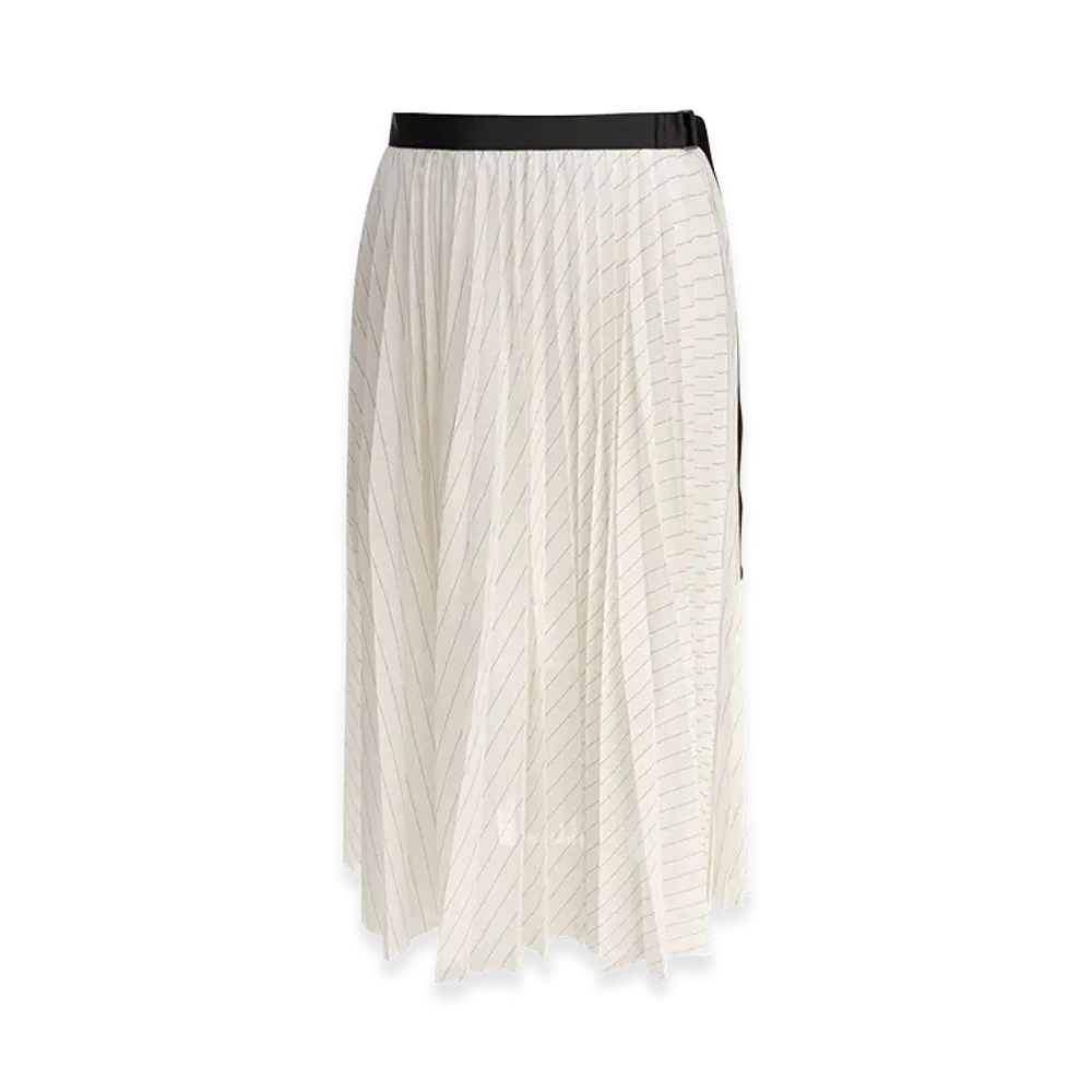 sacai Women's Pleated Skirt "White"