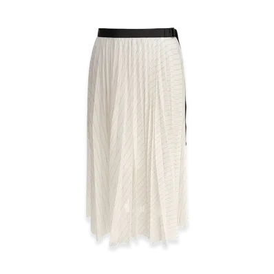 sacai Women's Pleated Skirt "White"