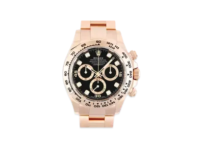 ROLEX Cosmograph DAYTONA Black Dial 8P Diamonds 116505G