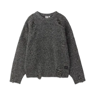 X-Girl Distressed Knit Top "Black"