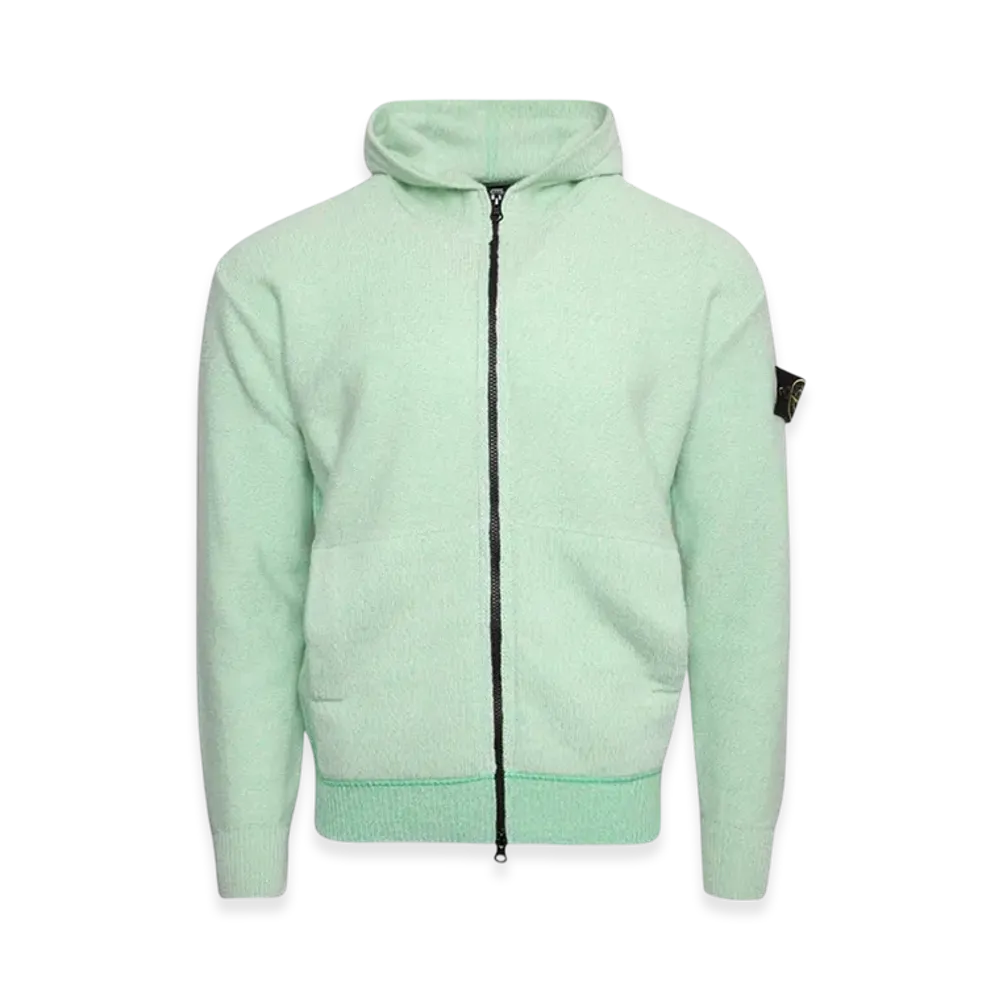 Stone Island 528C7 Hooded Cardigan Knit - 22FW "Light Green"