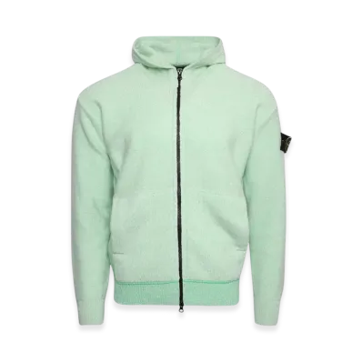 Stone Island 528C7 Hooded Cardigan Knit - 22FW "Light Green"