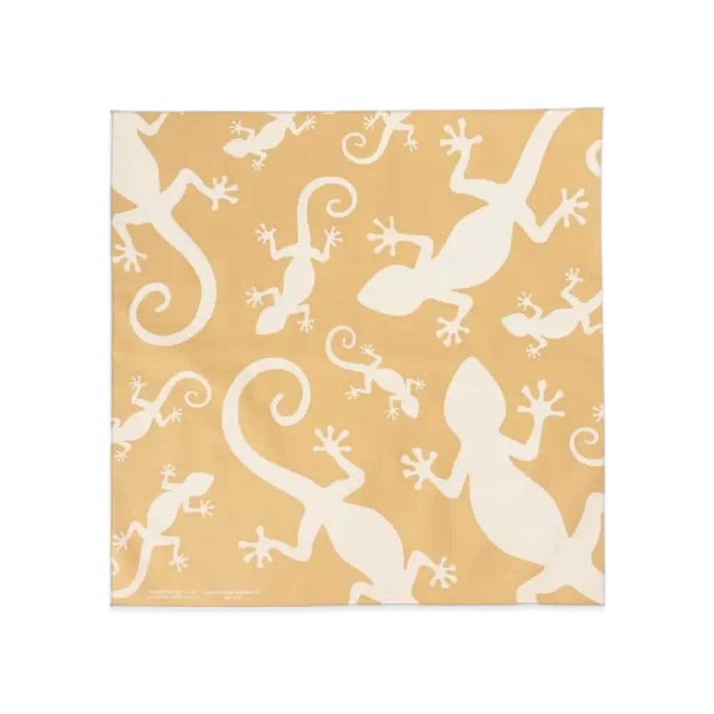 ENGINEERED GARMENTS Printed Bandana "B-Khaki- Gecko BD013B"