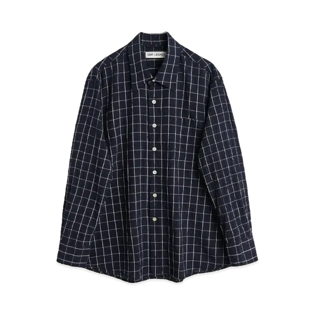 OUR LEGACY Above Shirt Mediterranean Check "Dark"