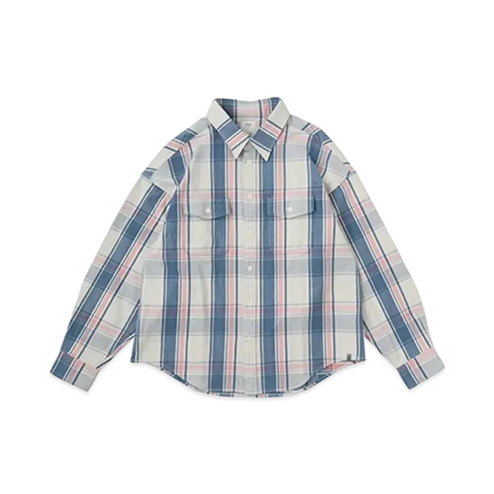 visvim PIONEER CHECK L/S "Lt.Indigo"